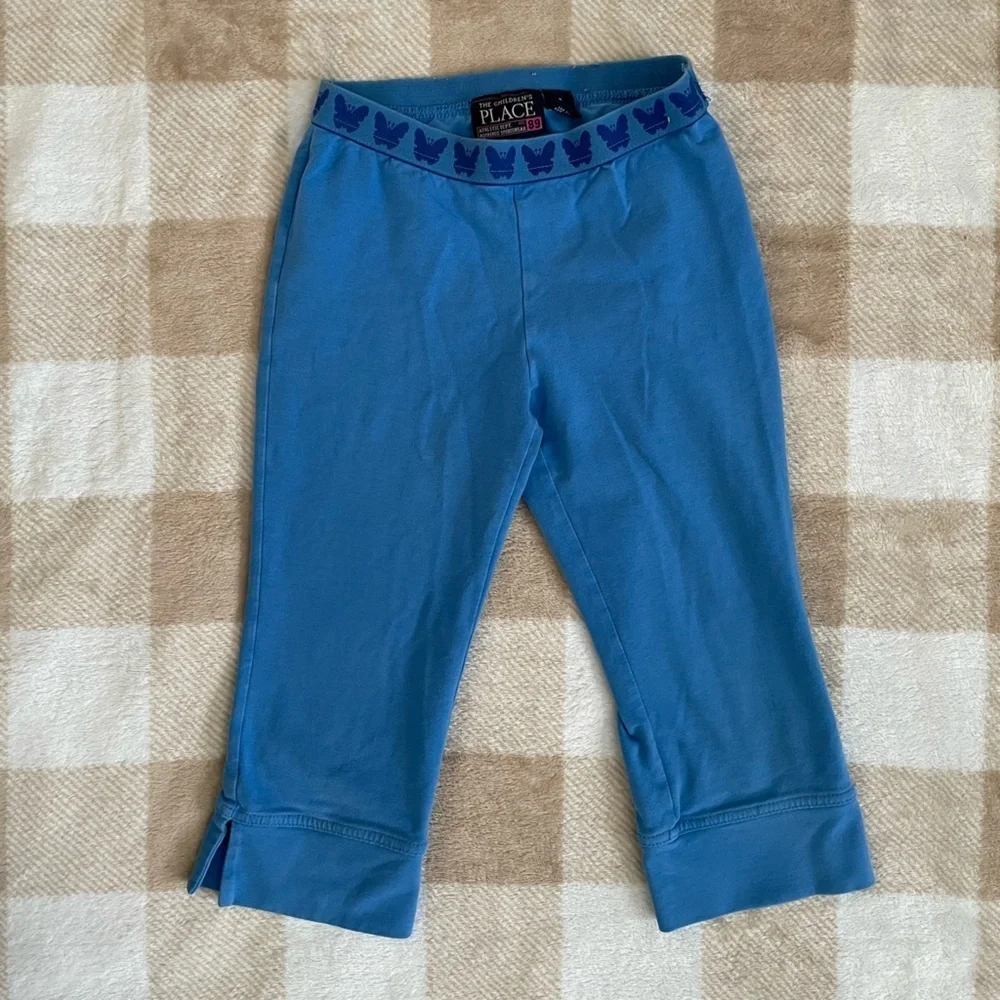 The Children's Place Vibrant Blue Legging Capri w butterfly waste-band size 6